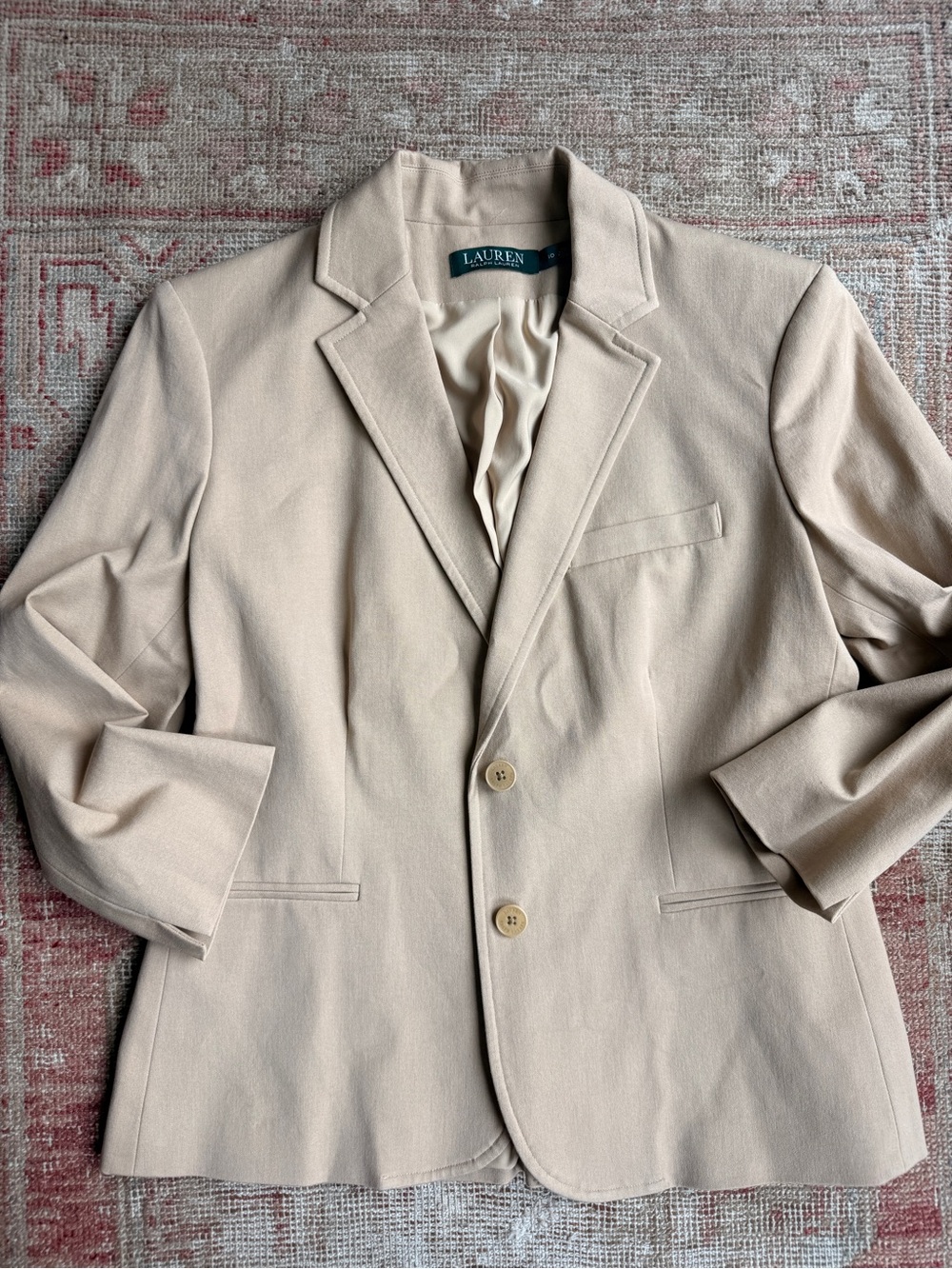 Ralph Lauren perfect light camel fall Single-Breasted Women's Blazer